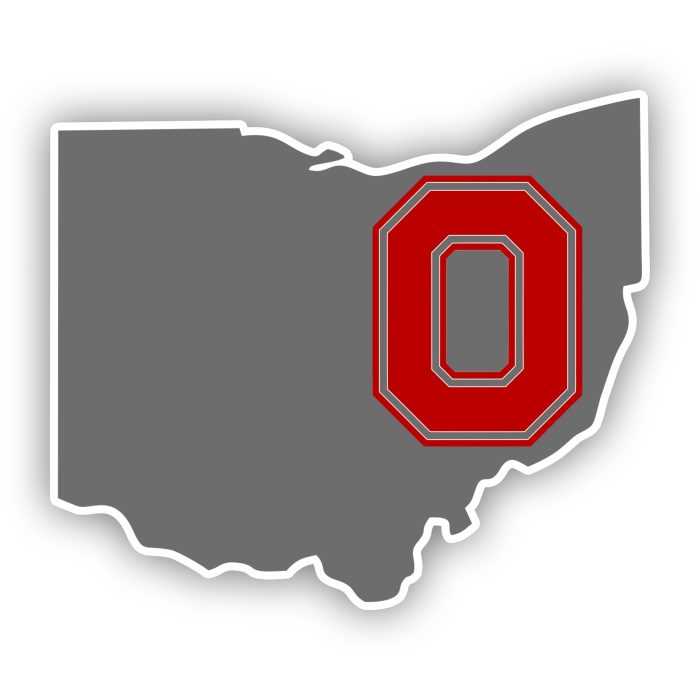 Ohio State Buckeyes - Gray State - Iron On - Custom Size