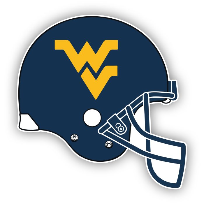 West Virginia Mountaineers - Helmet - Iron On - Custom Size