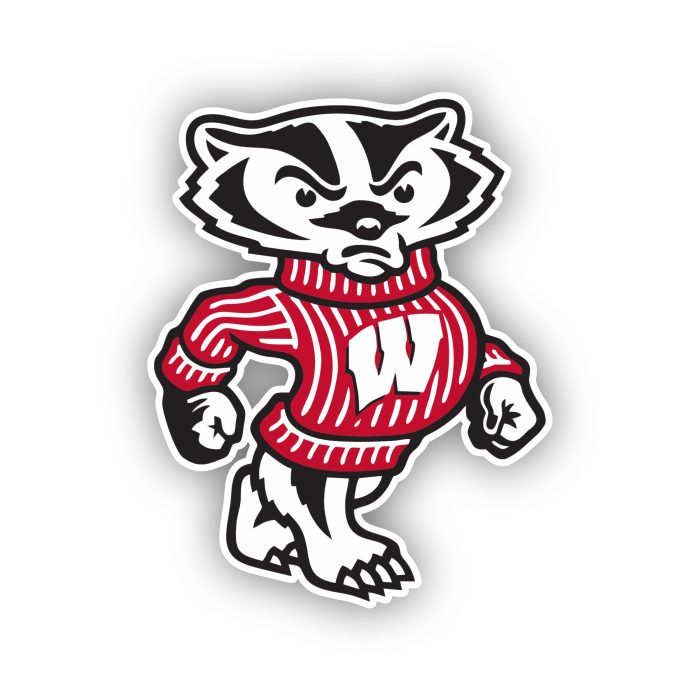 Wisconsin Badgers - Bucky Badger  - Iron On - Custom Size