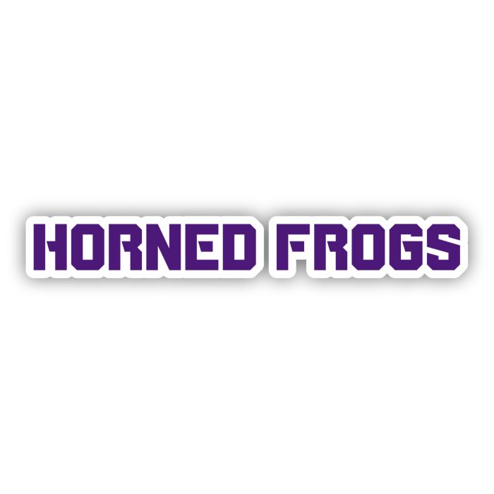 TCU Horned Frogs - Purple Lettering - Iron On - Custom Size