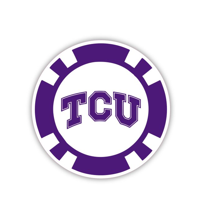 TCU Horned Frogs - Poker Chip - Iron On - Custom Size