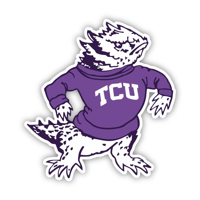 TCU Horned Frogs - Frog with Jersey - Iron On - Custom Size