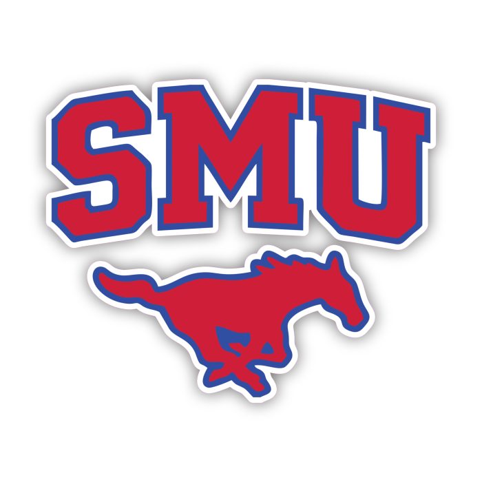 SMU Mustangs - Iron On - Custom Size