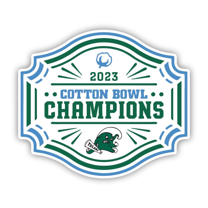 Tulane Green Wave - Iron On - Custom Size