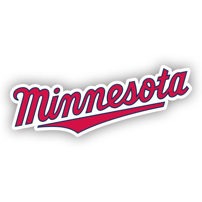 Minnesota Twins - Minnesota Cursive - Iron On - Custom Size