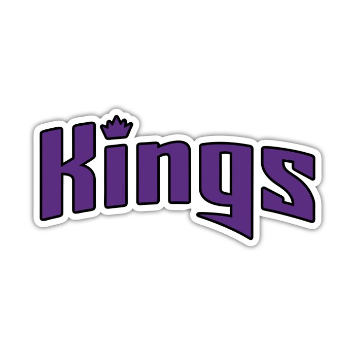 Sacramento Kings - Purple Kings With Crown - Iron On - Custom Size