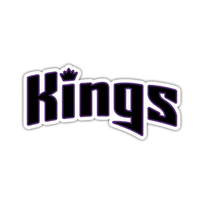 Sacramento Kings - Black Kings With Crown - Temporary Tattoo