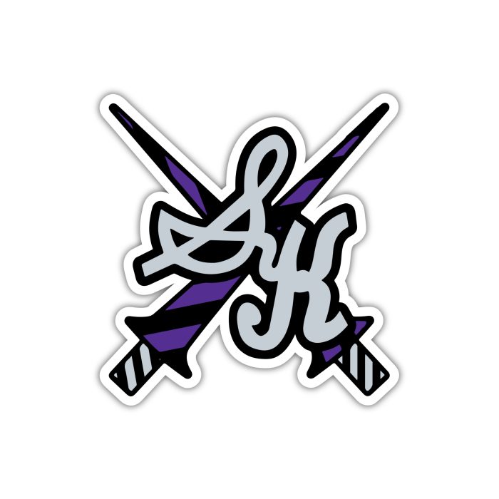 Sacramento Kings - SK With Swords - Temporary Tattoo