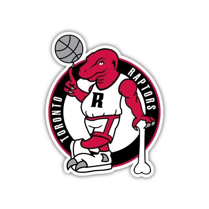 Toronto Raptors - Raptor With Basketball In Hand - Temporary Tattoo