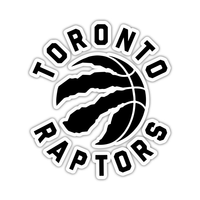 Toronto Raptors - Black Basketball With Name - Temporary Tattoo