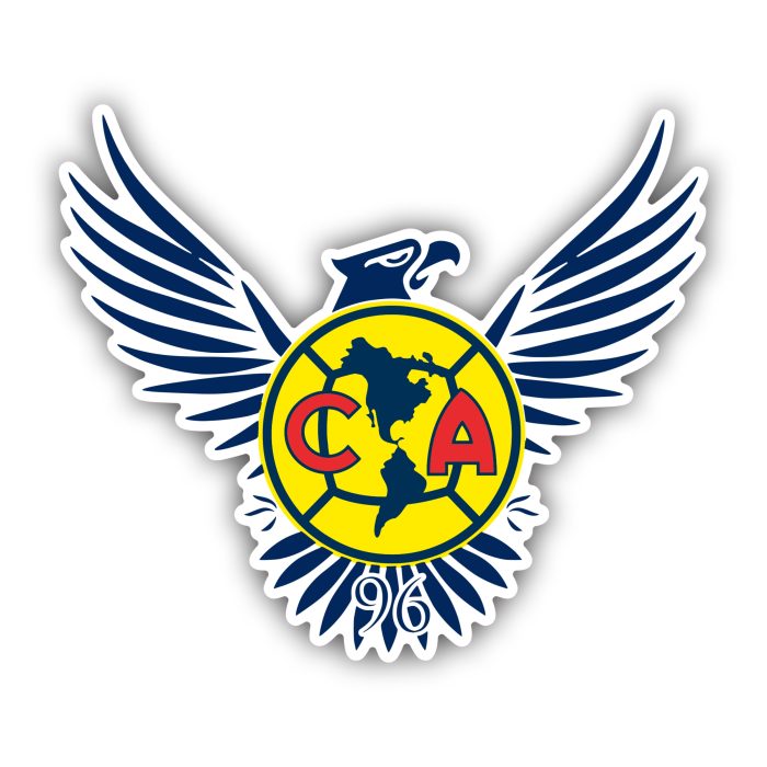 Club America - Eagle With Yellow Circle - Iron On - Custom Size