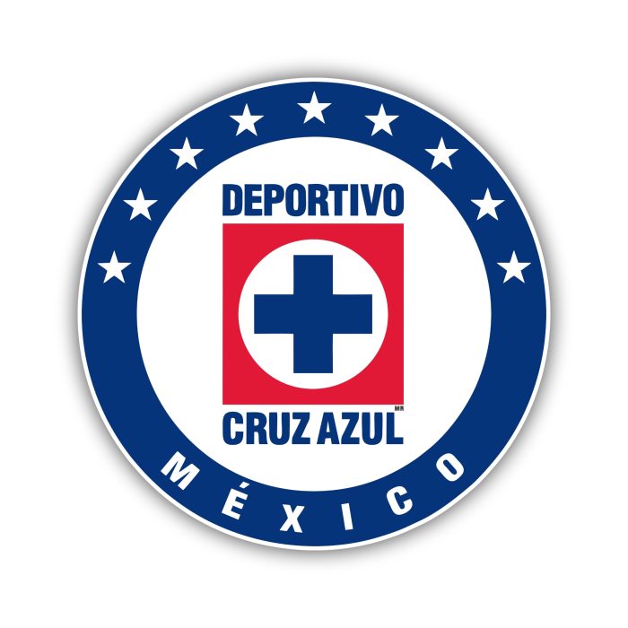 Cruz Azul - Blue Circle With Stars - Iron On - Custom Size