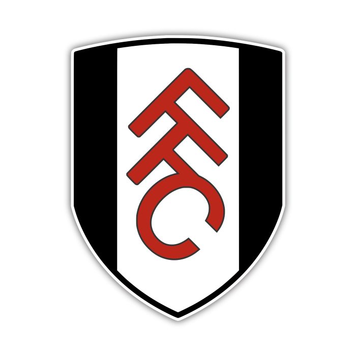 Fulham FC - Logo - Full Color Vinyl Sticker - Custom Size