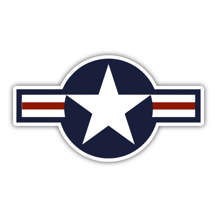 Air Force - Roundel - Iron On - Custom Size