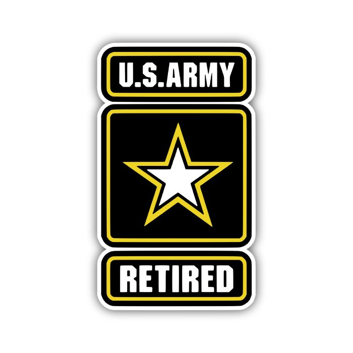 Army - U. S. Army Retired- Iron On - Custom Size