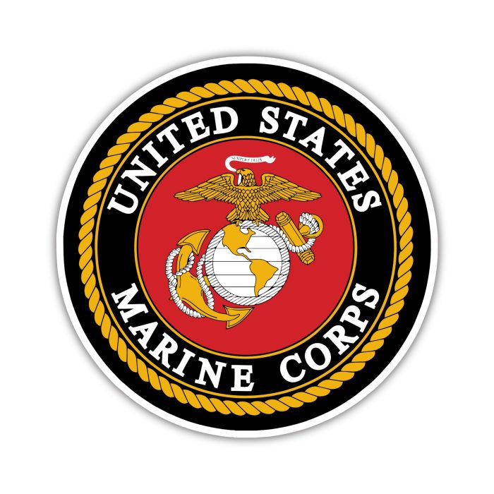 Marine Corp - Circle Logo - Iron On - Custom Size