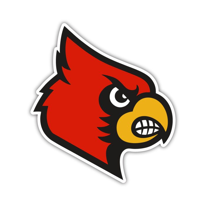 University of Louisville - Cardinals Head - Iron On - Custom Size