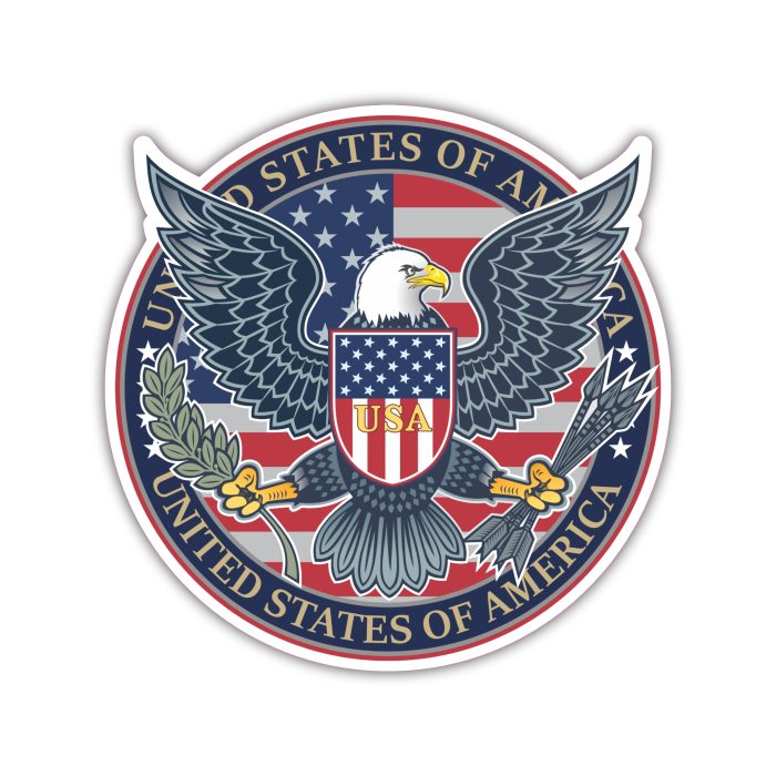 USA Eagle - Iron On - Custom Size