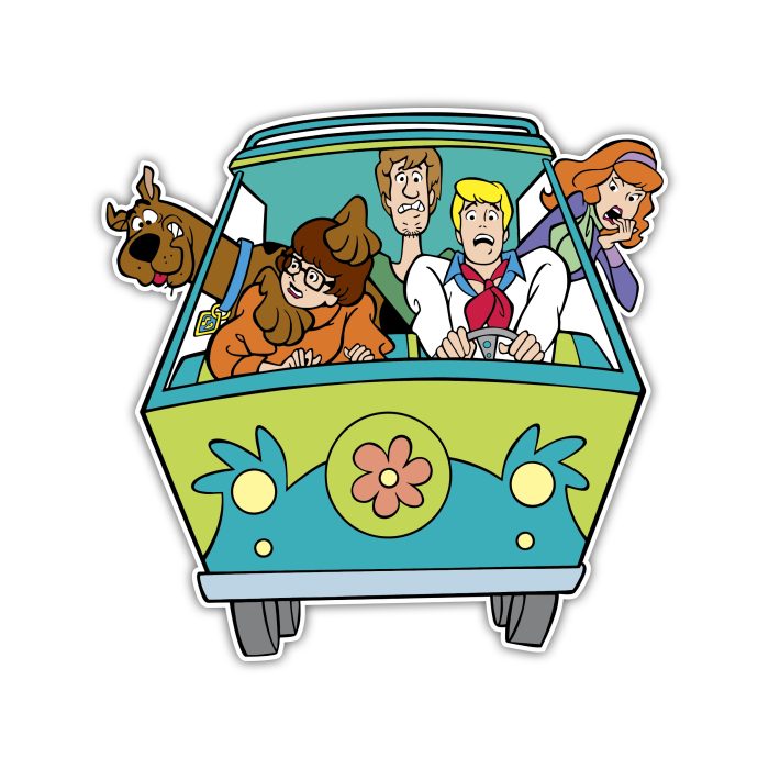 Scooby Doo - The Mystery Machine - Iron On - Custom Size