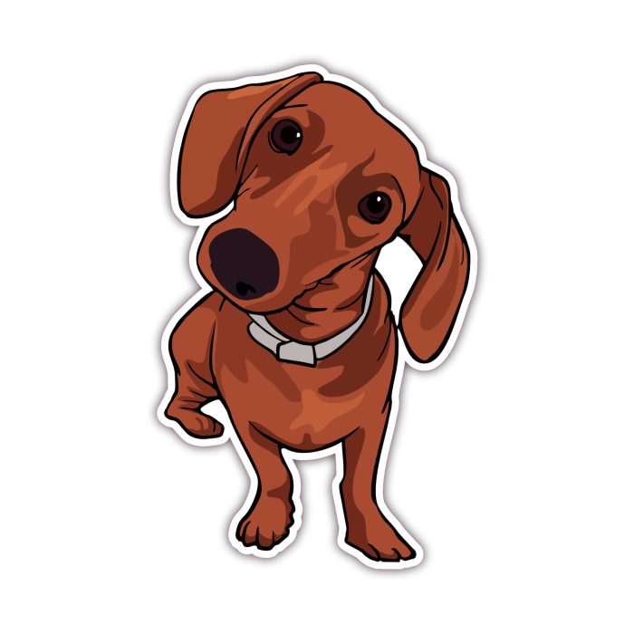 Dachshund - Iron On - Custom Size