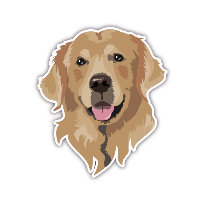 Golden Retriever - Iron On - Custom Size