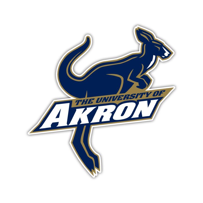 Akron Zips - Kangaroo With Name - Temporary Tattoo