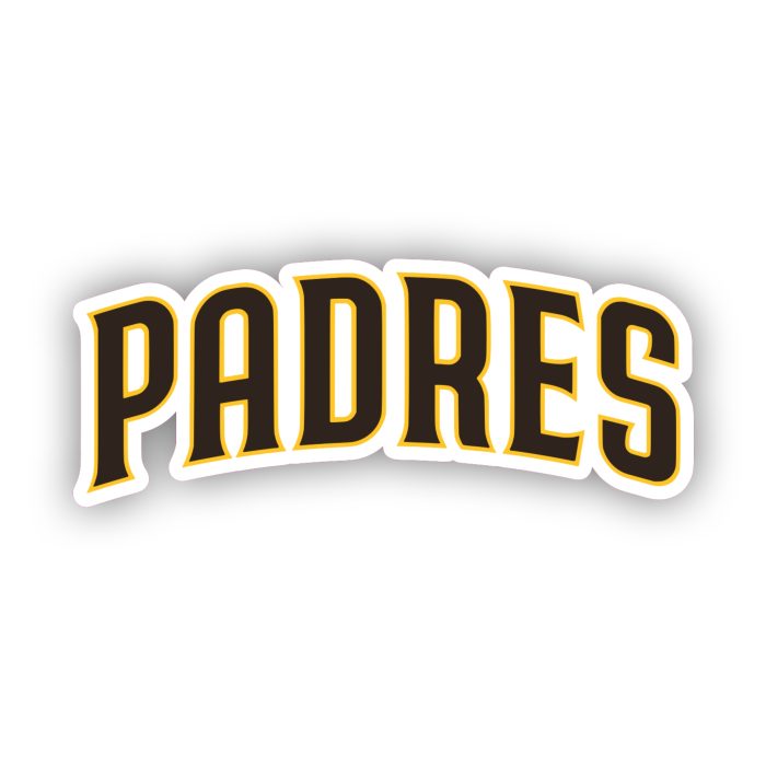 San Diego Padres - Dark Brown Padres - Iron On - Custom Size