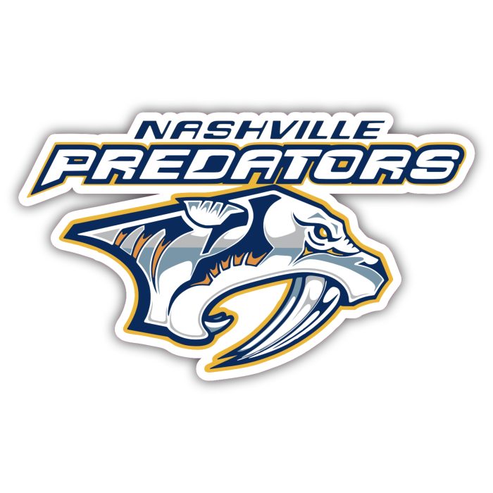 Nashville Predators - Tiger With Name Above - Iron On - Custom Size