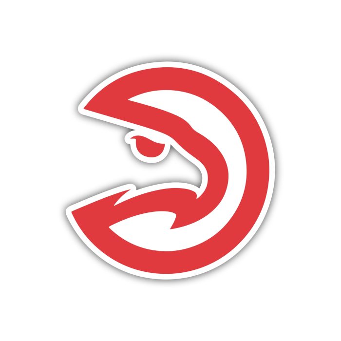 Atlanta Hawks - Red Eagle Circle  - Iron On - Custom Size