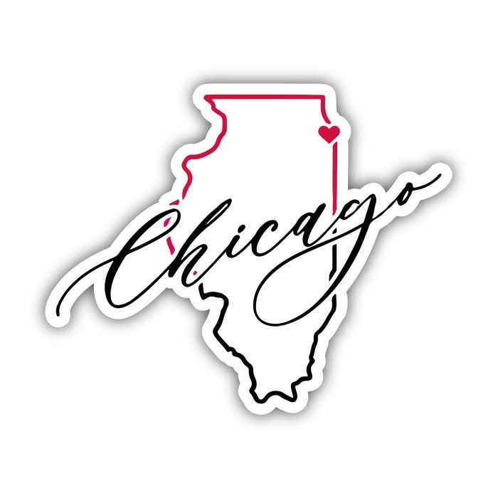 Chicago Bulls - State With Chicago - Iron On - Custom Size