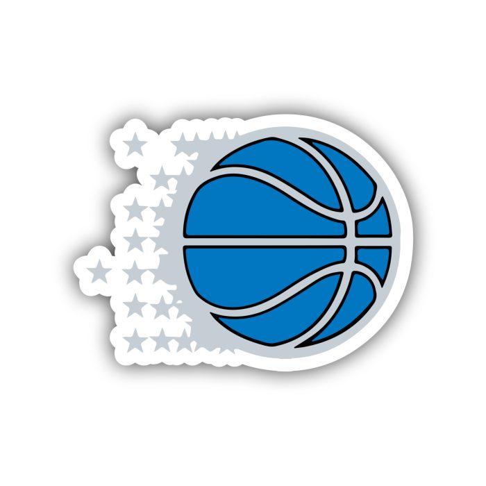 Orlando Magic - Basketball With Stars - Temporary Tattoo