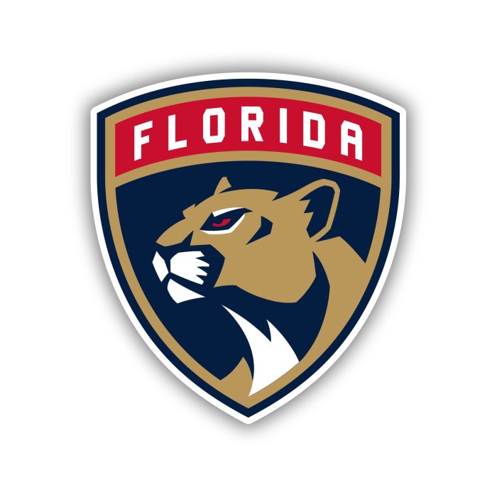 Florida Panthers - Shield With Panther - Iron On - Custom Size