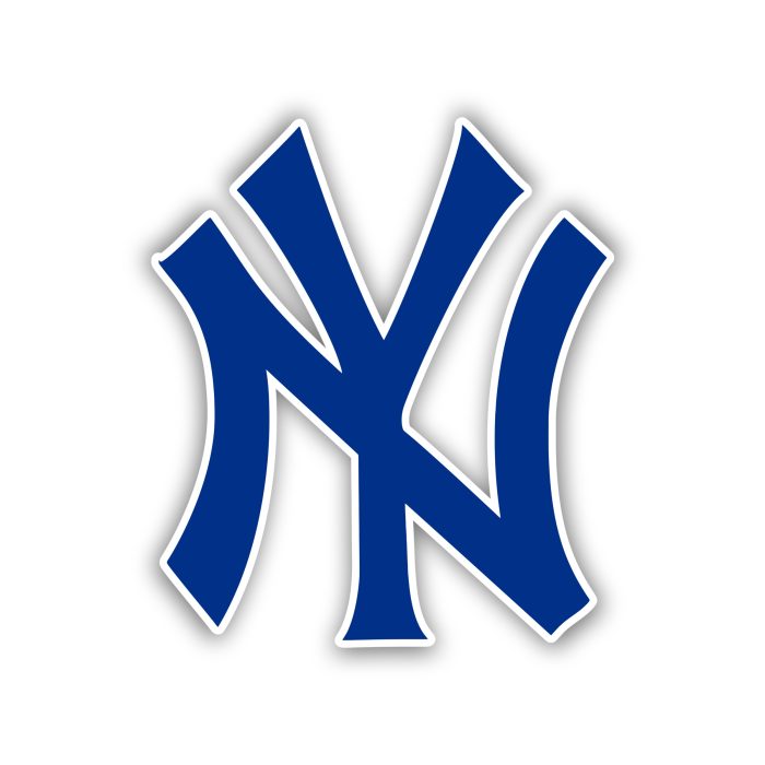 New York Yankees - Blue NY - Iron On - Custom Size