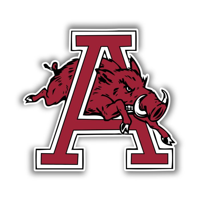 Arkansas Razorbacks - Iron On - Custom Size