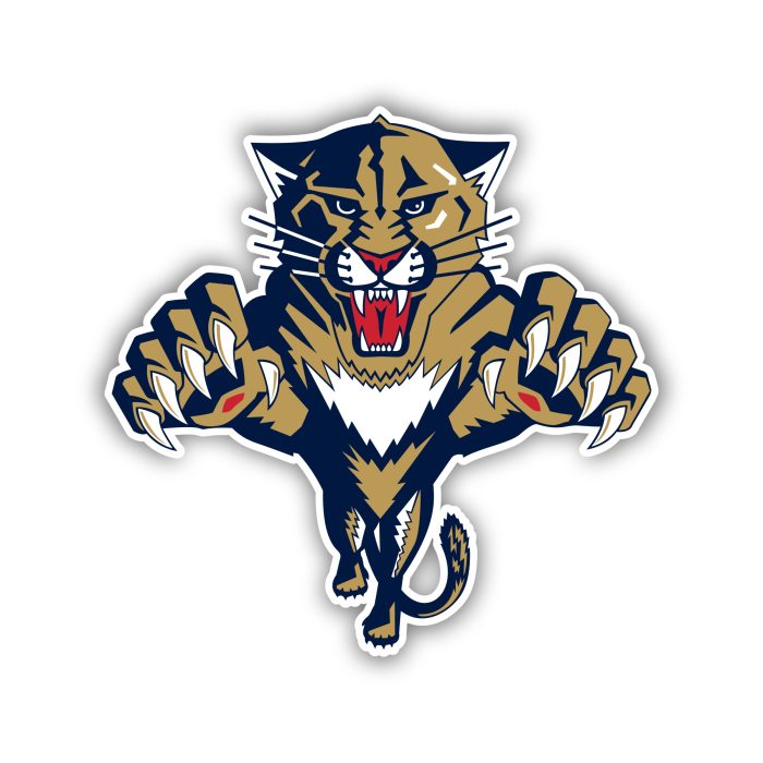 Florida Panthers - Lunging Panther - Iron On - Custom Size