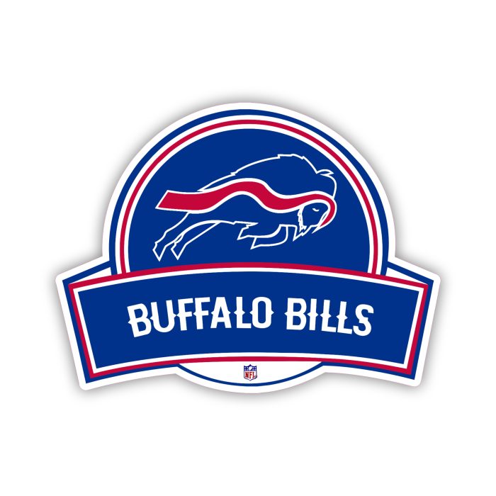 Buffalo Bills - Blue Buffalo with White Lettering - Iron On - Custom Size