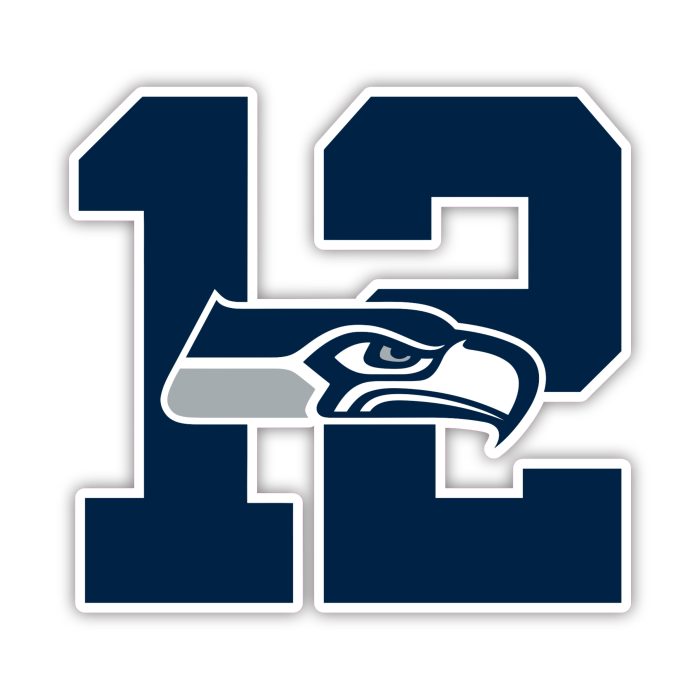 Seattle Seahawks - 12 - Iron On - Custom Size