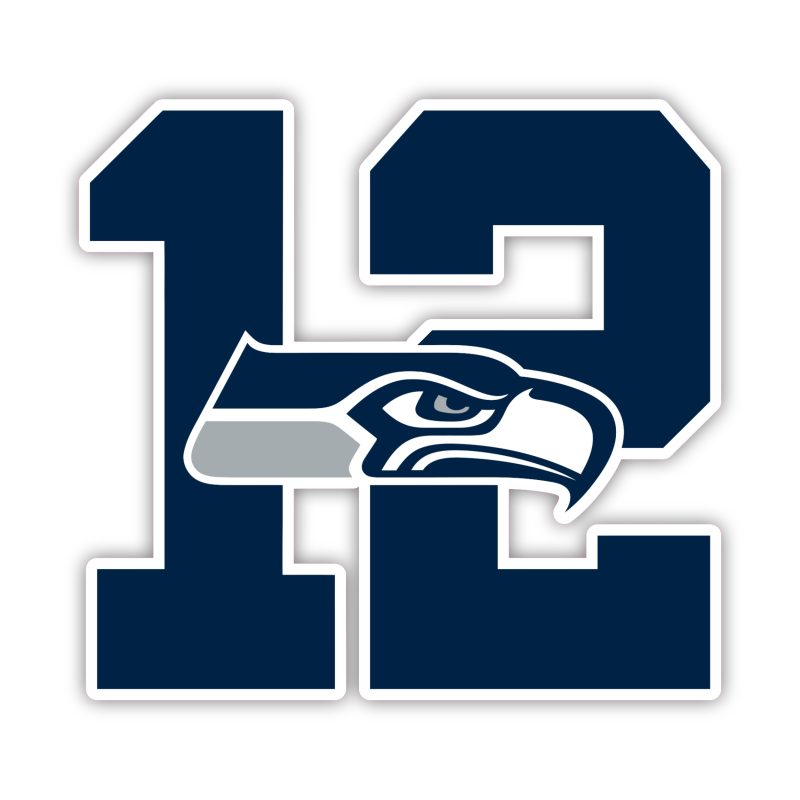 Seattle Seahawks - 12 - Iron On - Custom Size