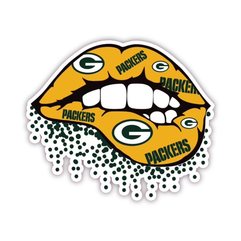 Green Bay Packers - Lips - Iron On - Custom Size