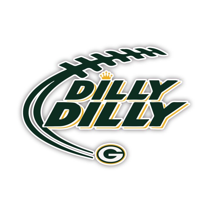 Green Bay Packers - Dilly Dilly - Iron On - Custom Size