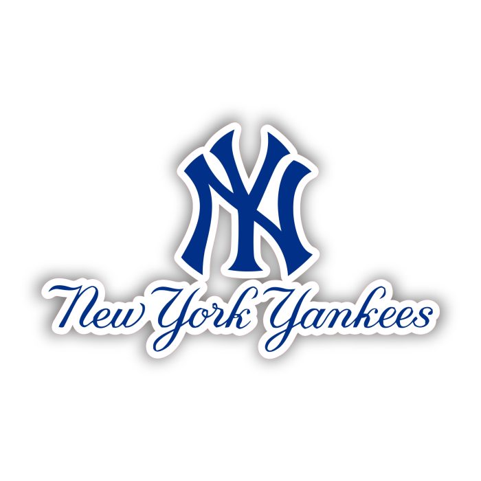 New York Yankees - Blue NY with Name - Iron On - Custom Size