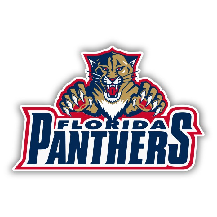 Florida Panthers - Panther With Name - Iron On - Custom Size