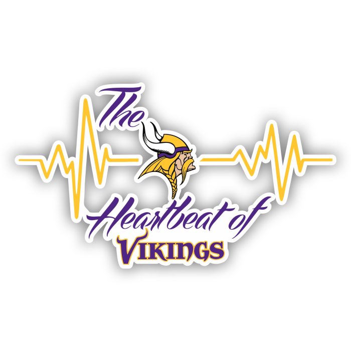 Minnesota Vikings - The Heartbeat Of Vikings - Iron On - Custom Size