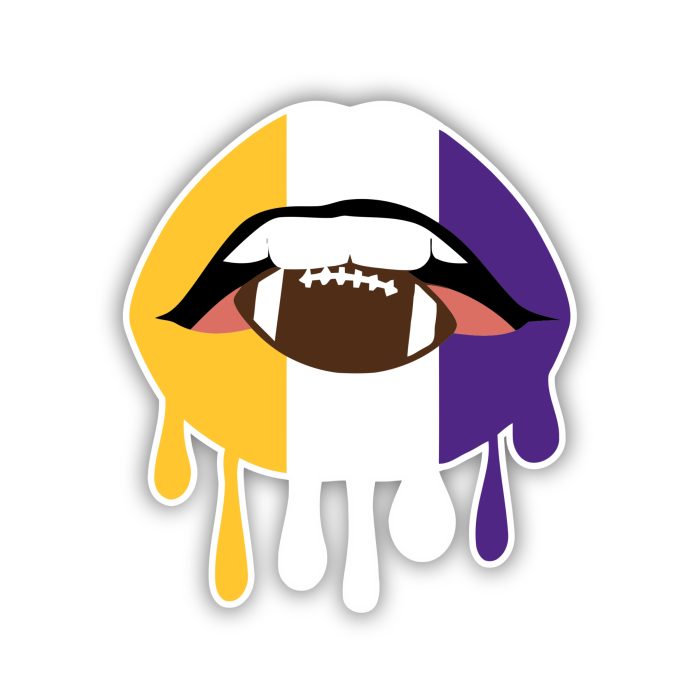 Minnesota Vikings - Lips - Iron On - Custom Size