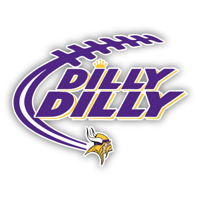 Minnesota Vikings - Dilly Dilly - Iron On - Custom Size