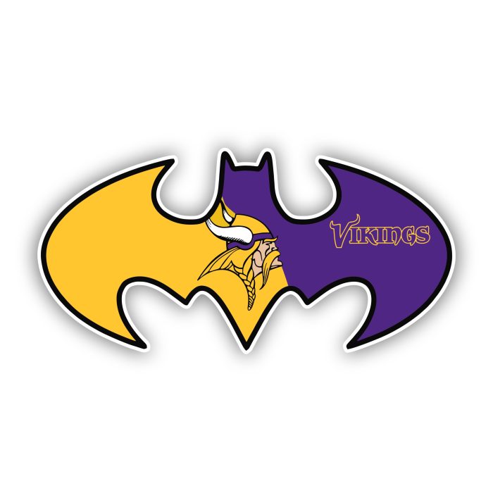 Minnesota Vikings - Batman - Iron On - Custom Size