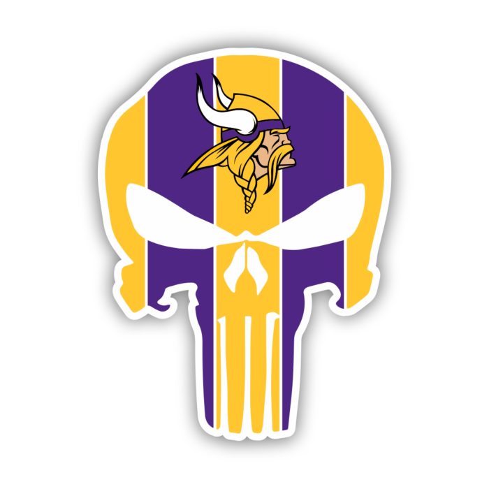 Minnesota Vikings - Punisher - Iron On - Custom Size