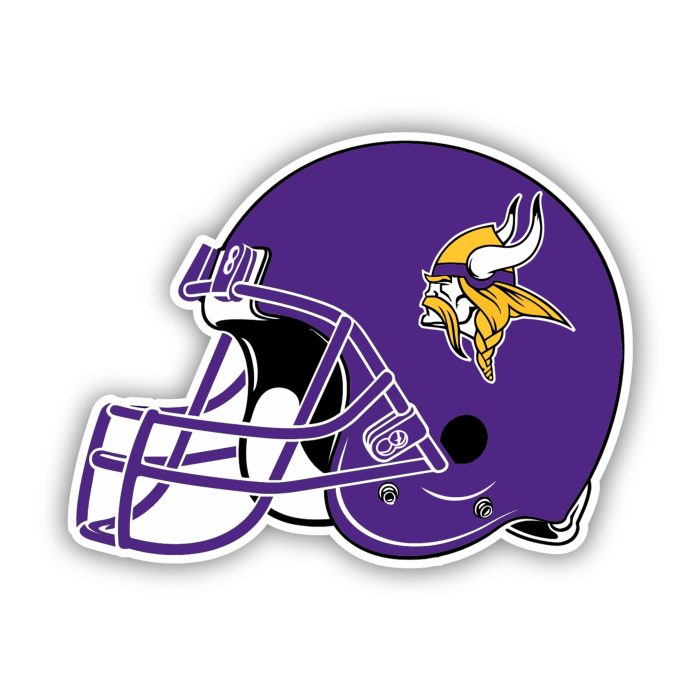 Minnesota Vikings - Purple Helmet - Iron On - Custom Size