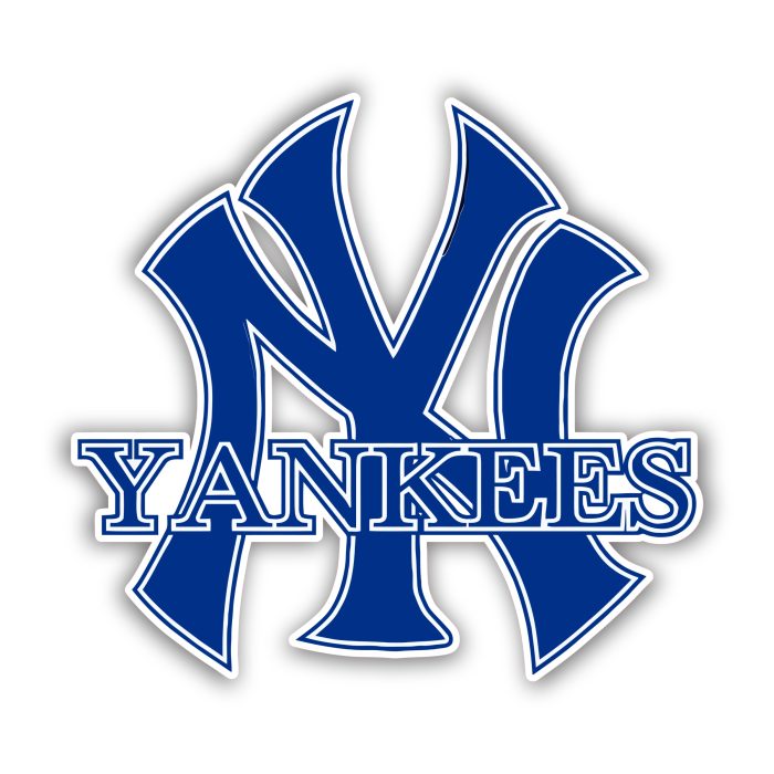 New York Yankees - Blue NY with Yankees - Iron On - Custom Size