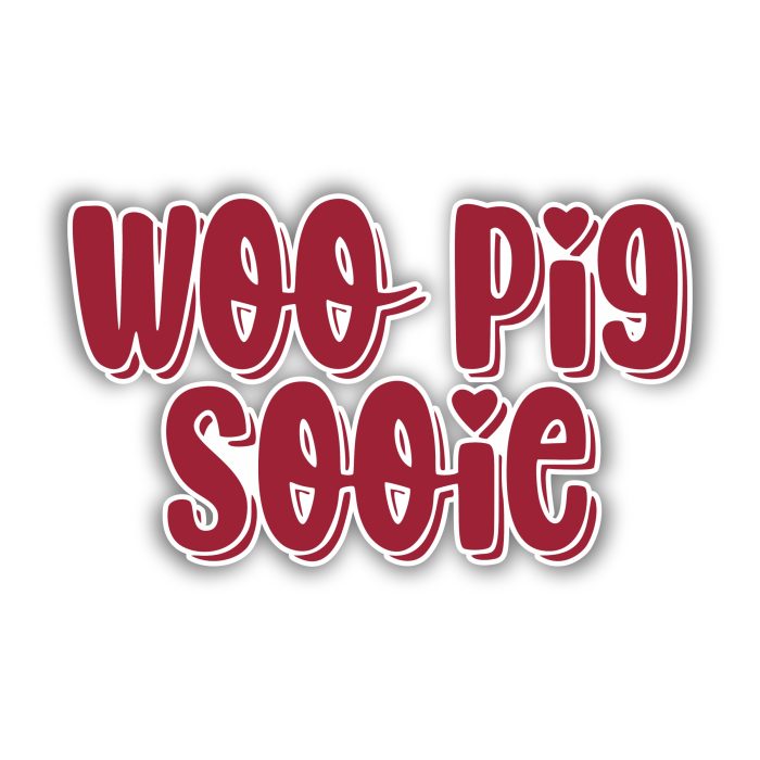 Arkansas Razorbacks - Woo Pig Sooie - Temporary Tattoo